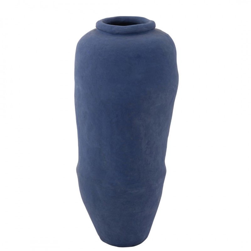 VASE DECOR PAPER MACHE XL BLUE 100